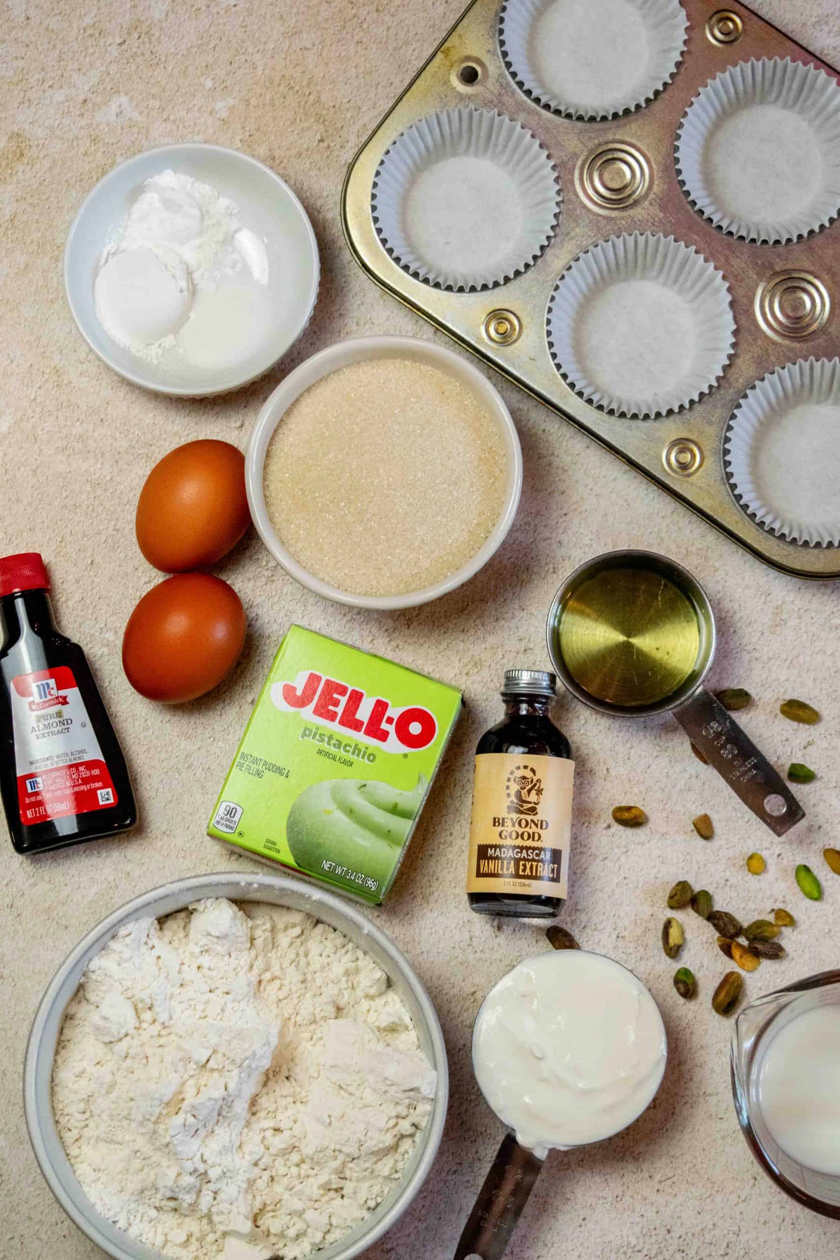 pistachio muffin recipe ingredients