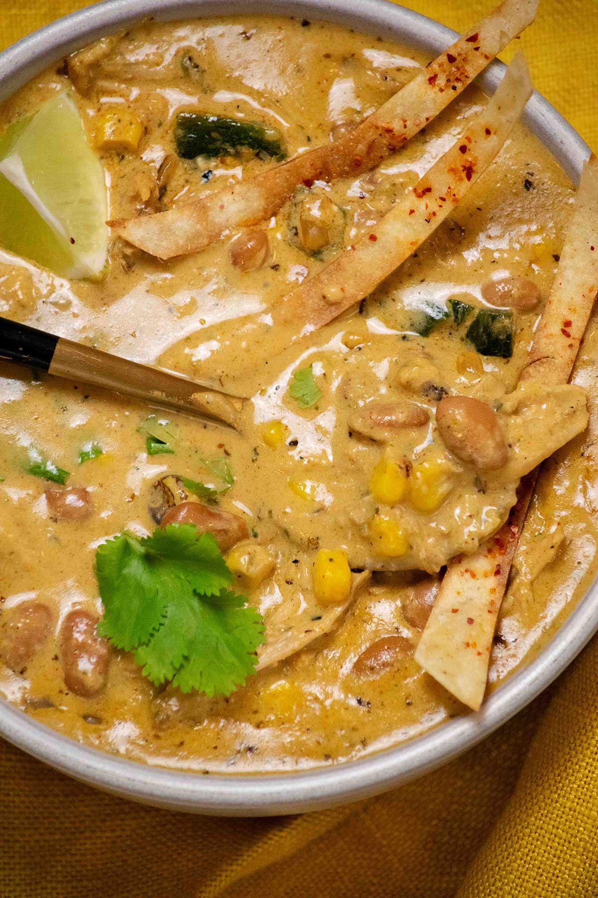 Chicken Poblano Soup (Roasted & Creamy)