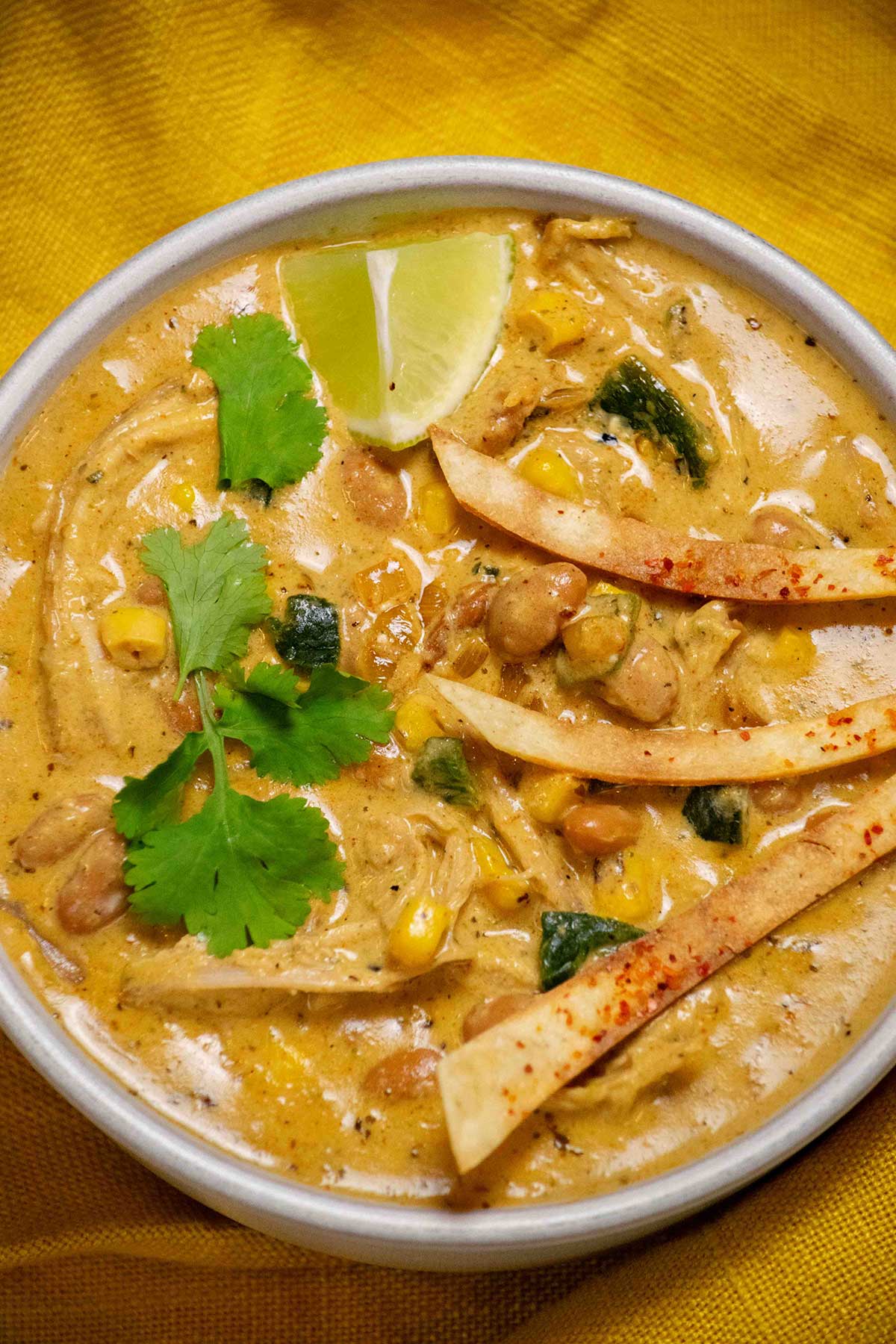 Chicken Poblano Soup (Roasted & Creamy)