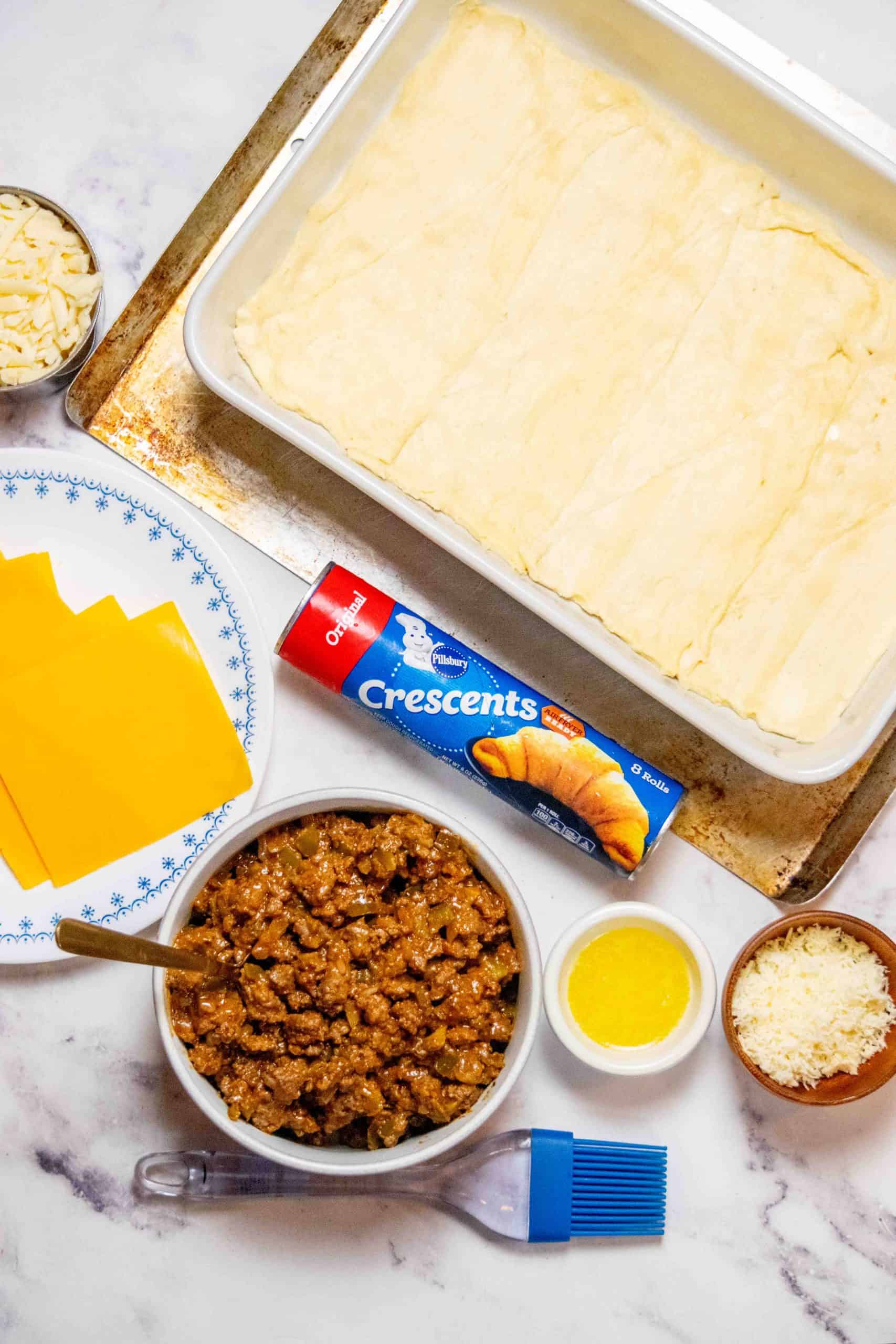 sloppy joe casserole recipe crescent rolls
ingredients