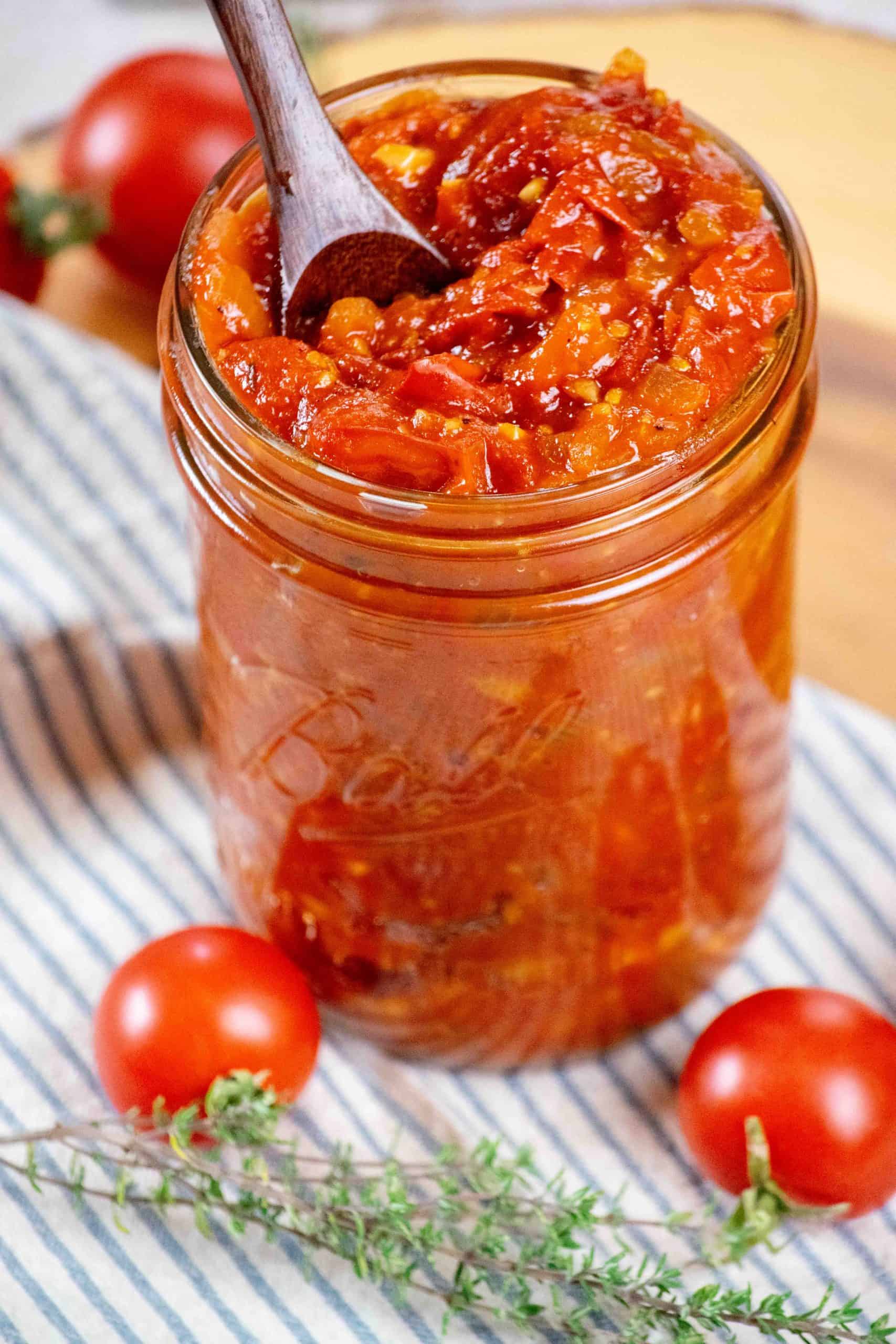 Easy Sweet and Spicy Homemade Cherry Tomato Jam