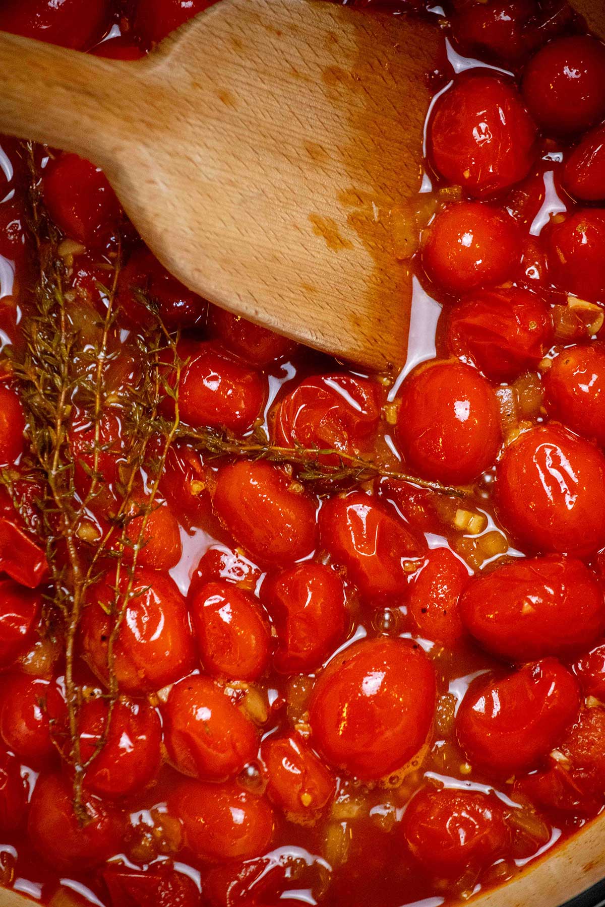 Once boiling, reduce heat to low, and cook for about 30 minutes, giving it a stir occasionally to prevent sticking. 