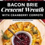 Bacon brie crescent wreath