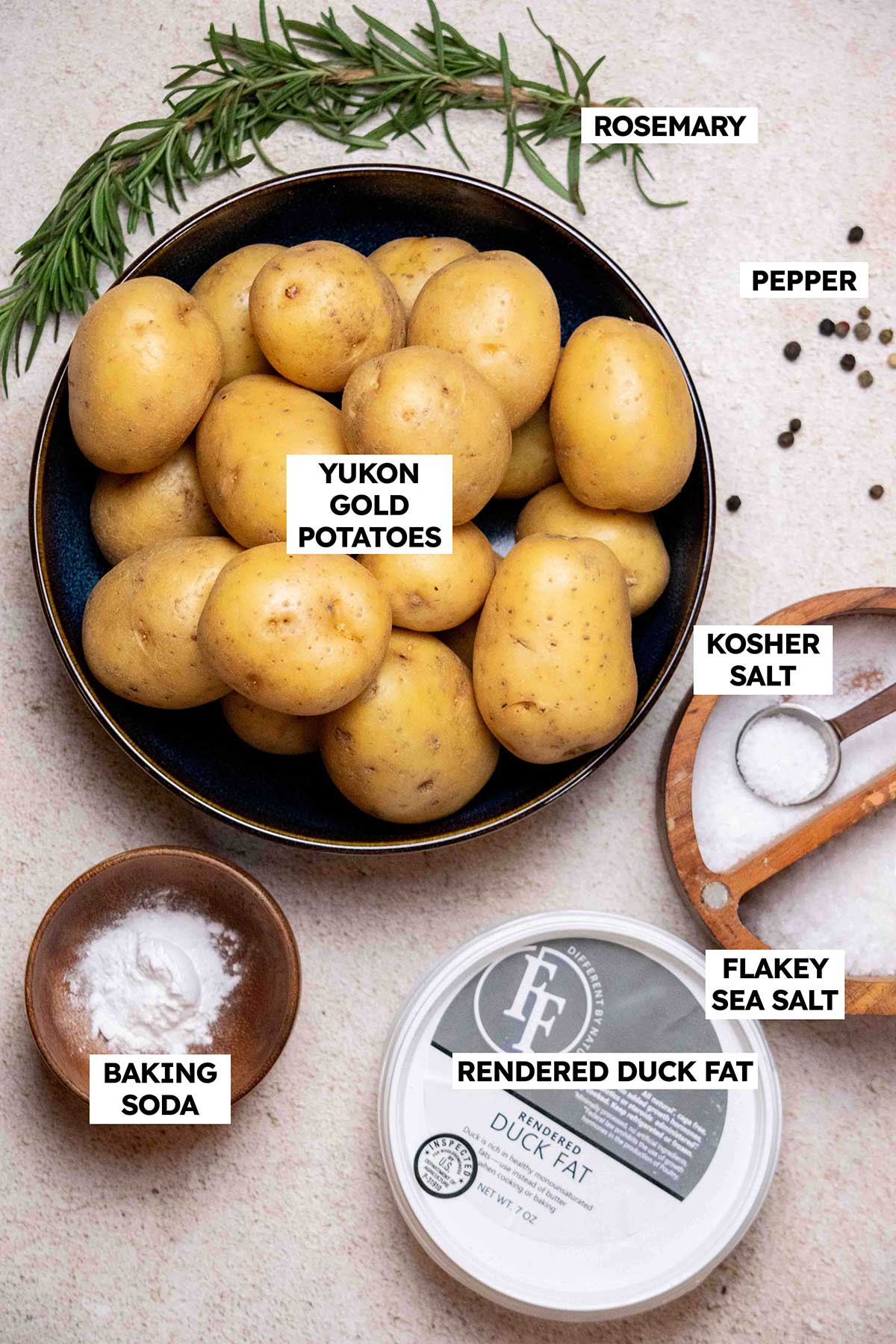 Crispy Duck Fat Roast Potatoes Ingredients
