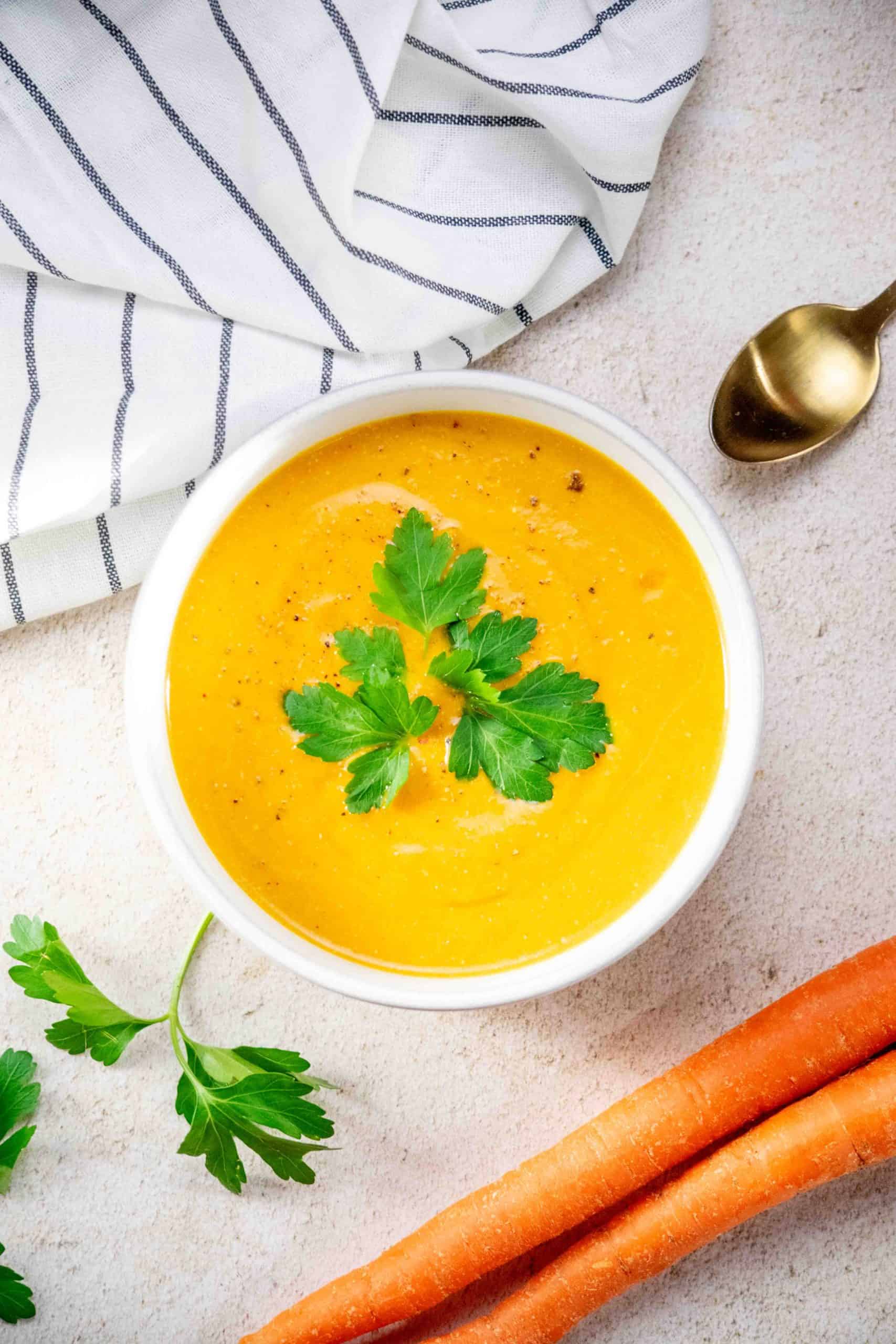 Instant Pot Carrot Ginger Soup with Coconut Milk