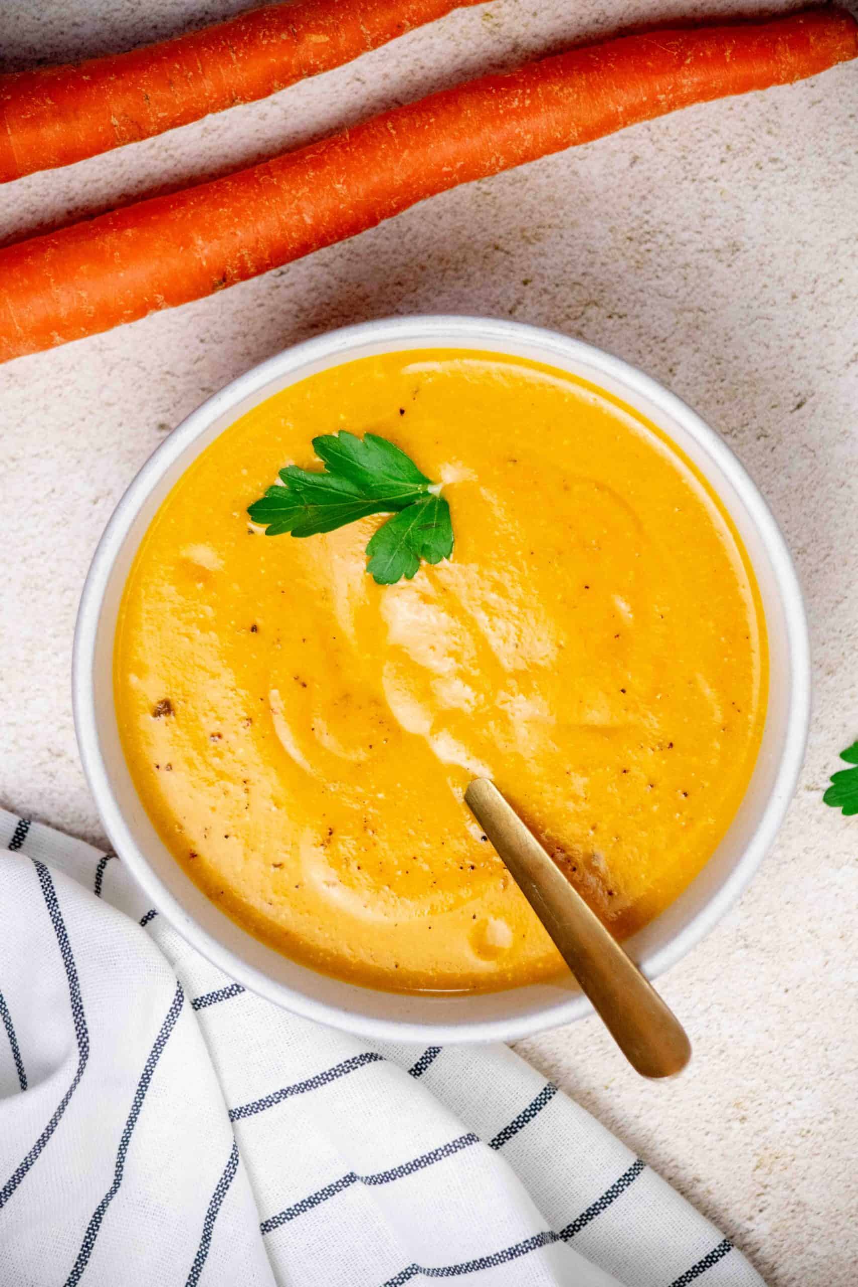 Instant Pot Carrot Ginger Soup with Coconut Milk