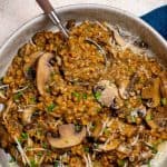 Creamy Mushroom Parmesan Farrotto (Farro Risotto)