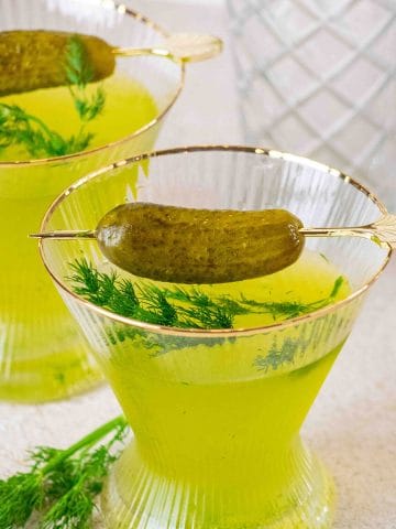 How to Make a Dirty Dill Pickle Martini
