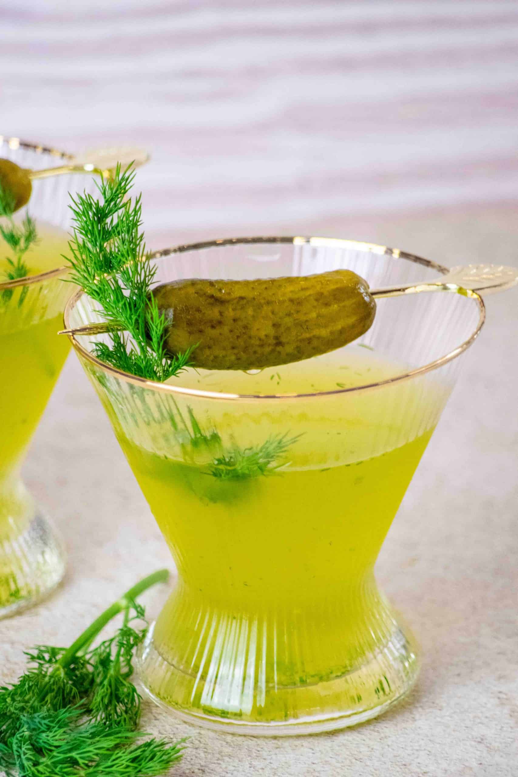How to Make a Dirty Dill Pickle Martini