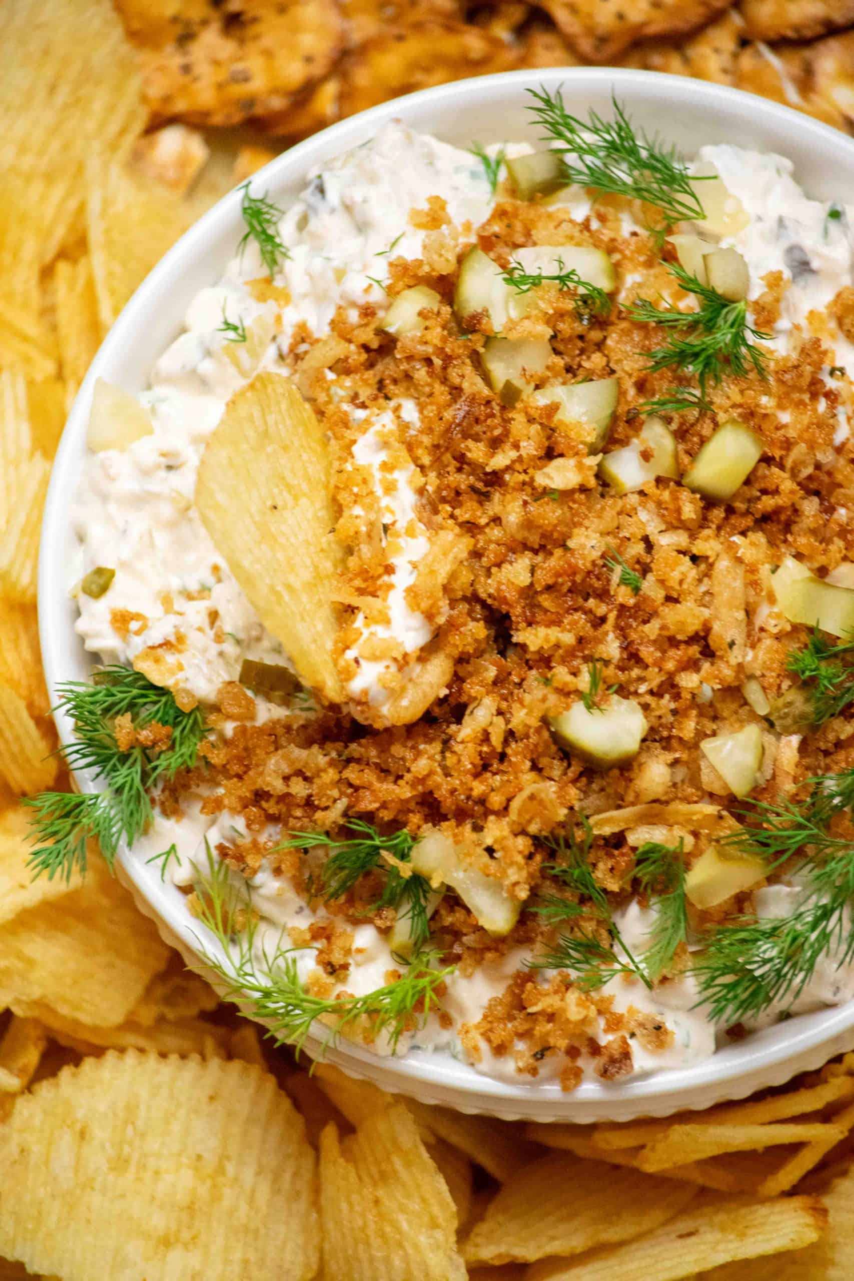 fried pickle dip
with chip