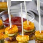 Tater Tot Mini Cheeseburger Bites Party Appetizer