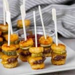 Tater Tot Mini Cheeseburger Bites Party Appetizer