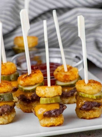 Tater Tot Mini Cheeseburger Bites Party Appetizer