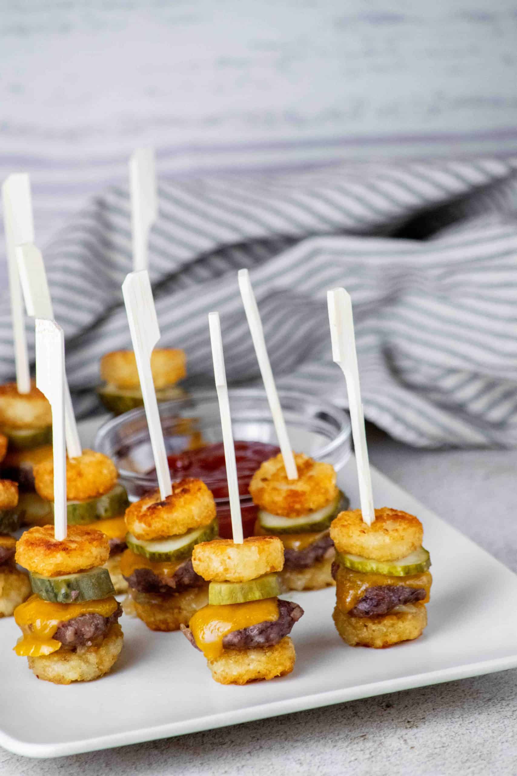 Tater tot mini cheeseburger bites