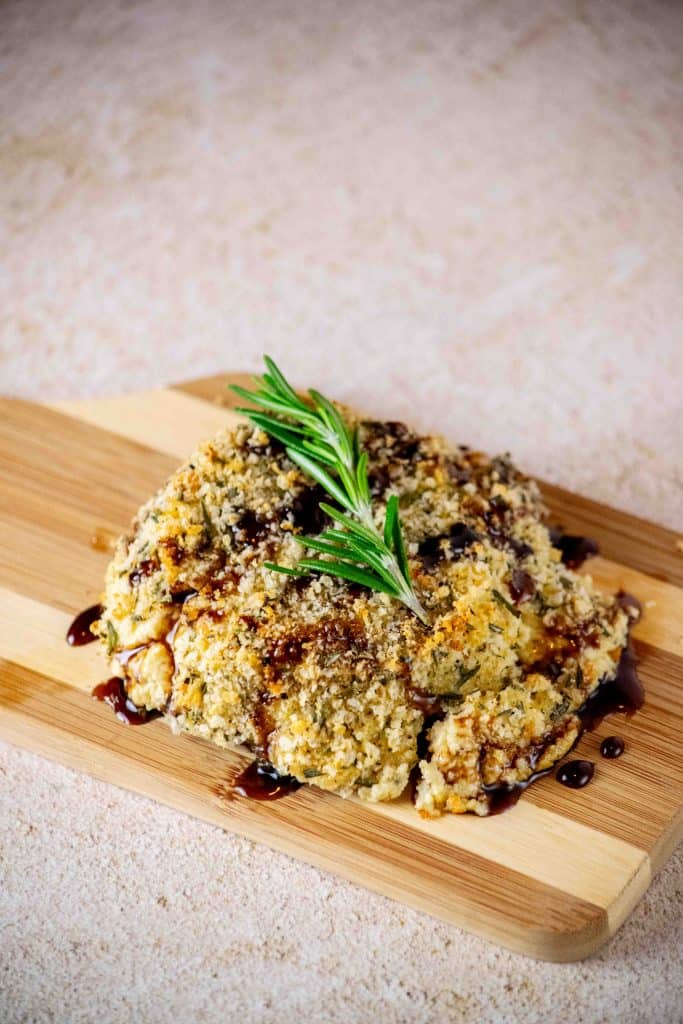 carefully transfer to serving platter, drizzle with Pomegranate Molasses, and garnish with Rosemary