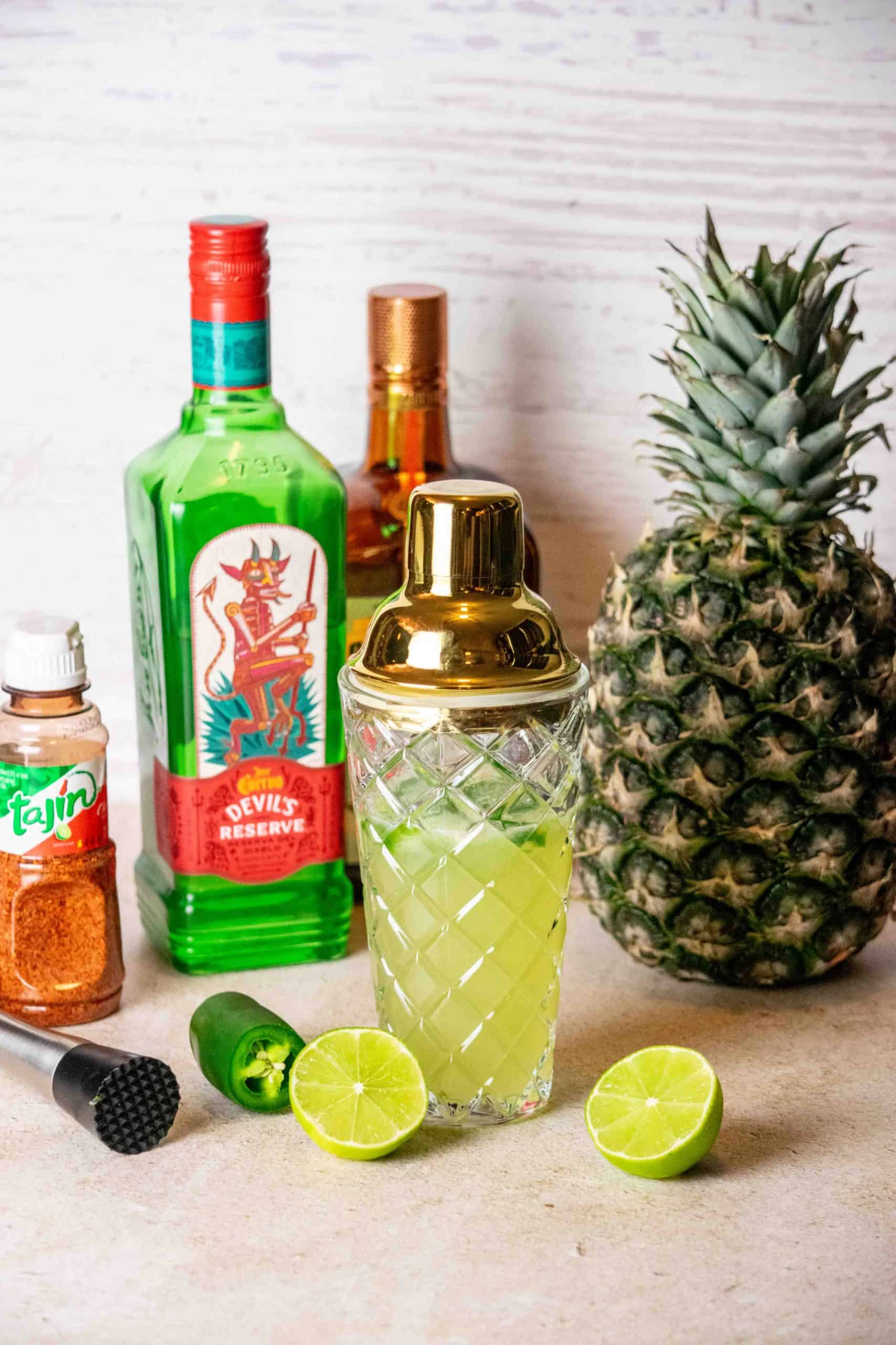 Spicy Pineapple Margarita ingredients