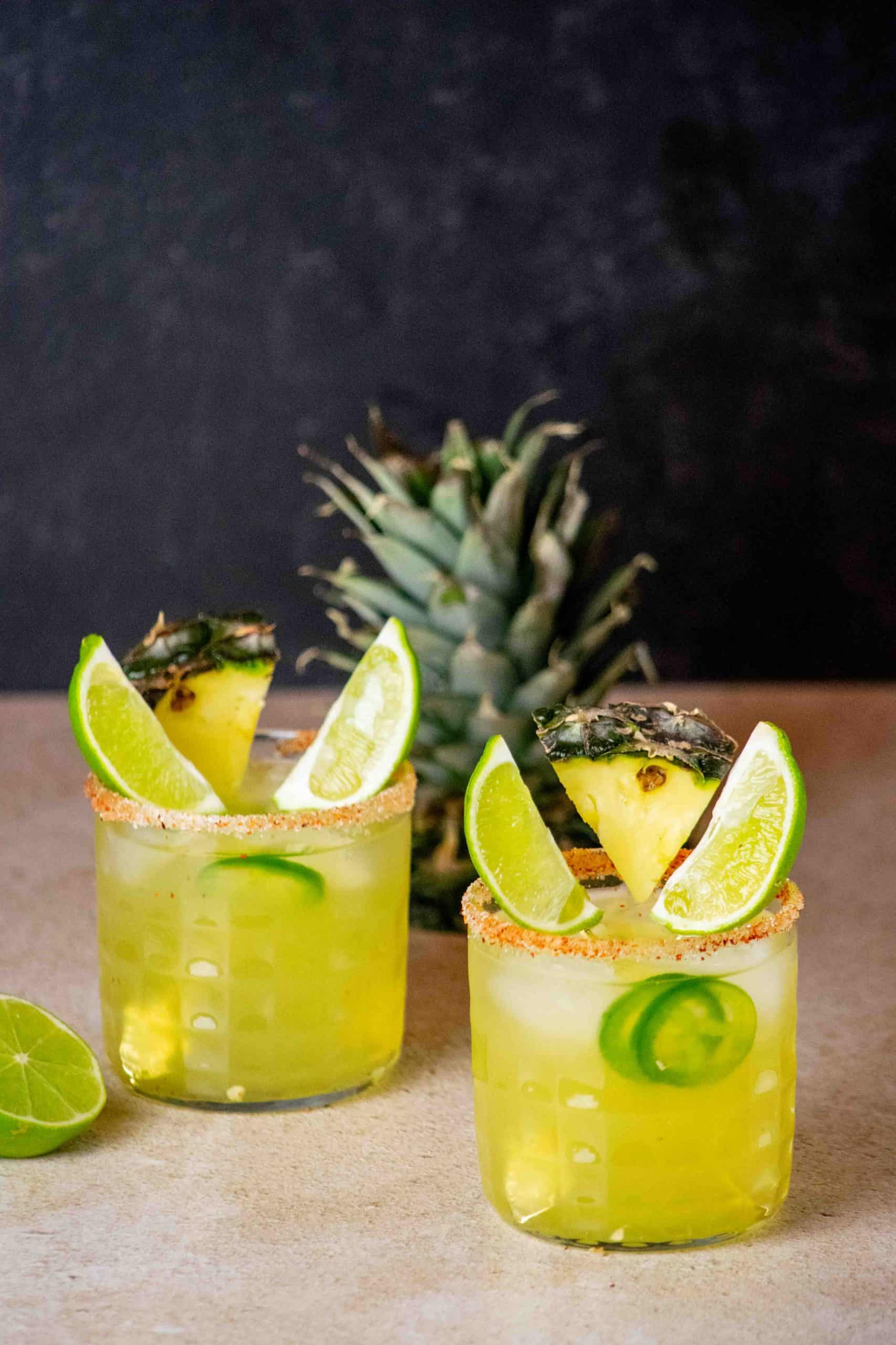 Spicy pineapple margarita