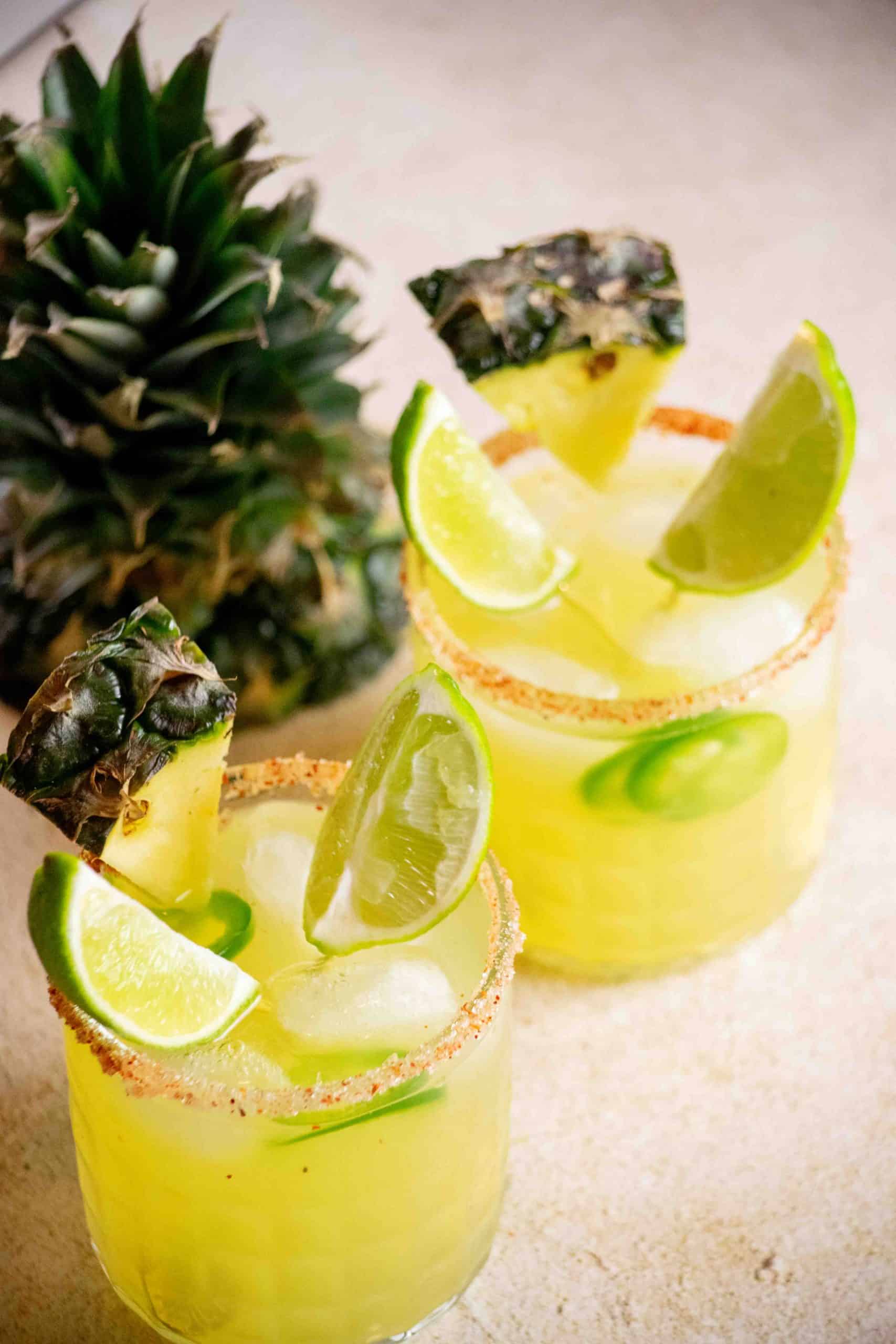Spicy pineapple margarita
