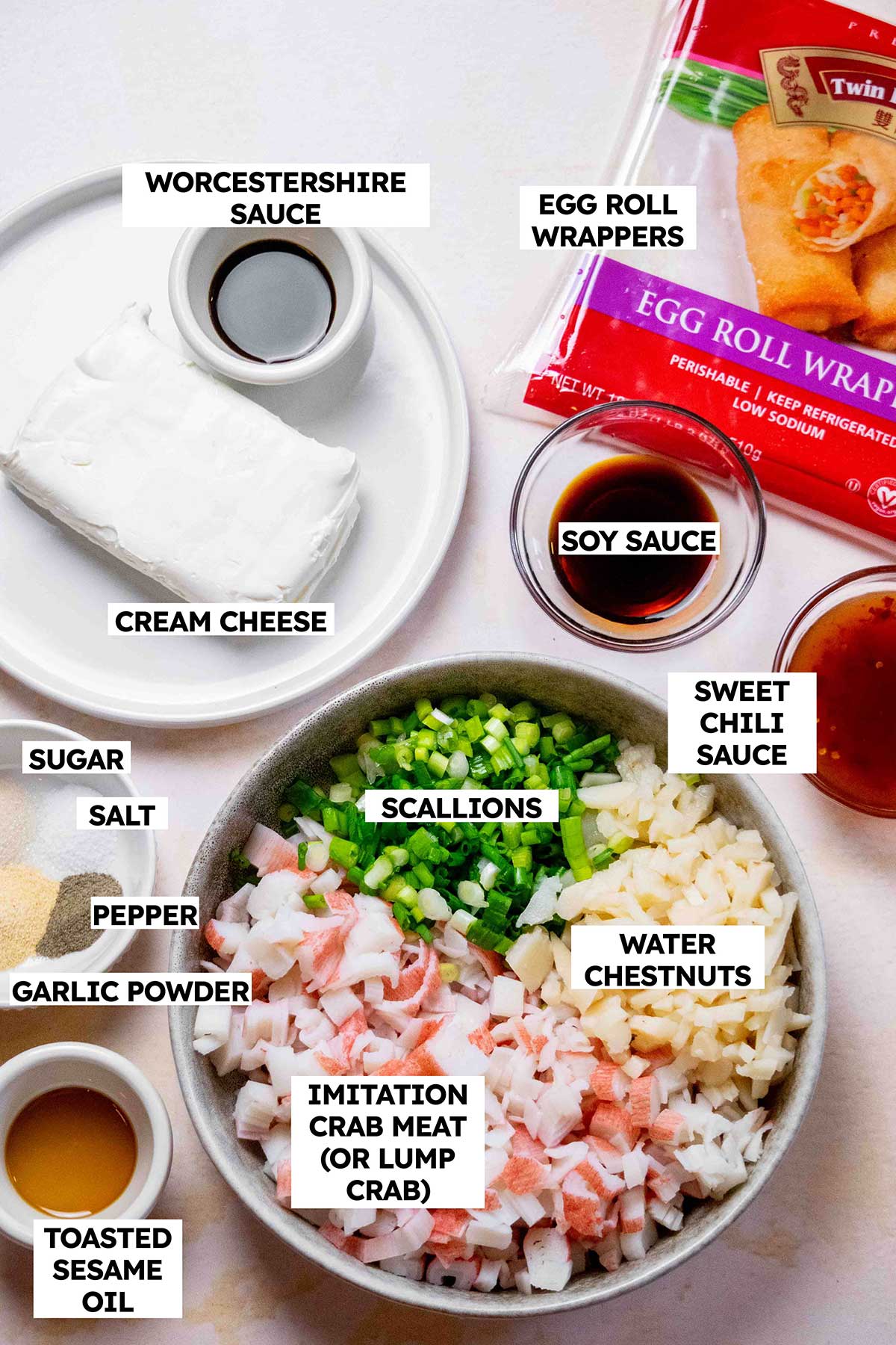 Crab Rangoon Egg Rolls