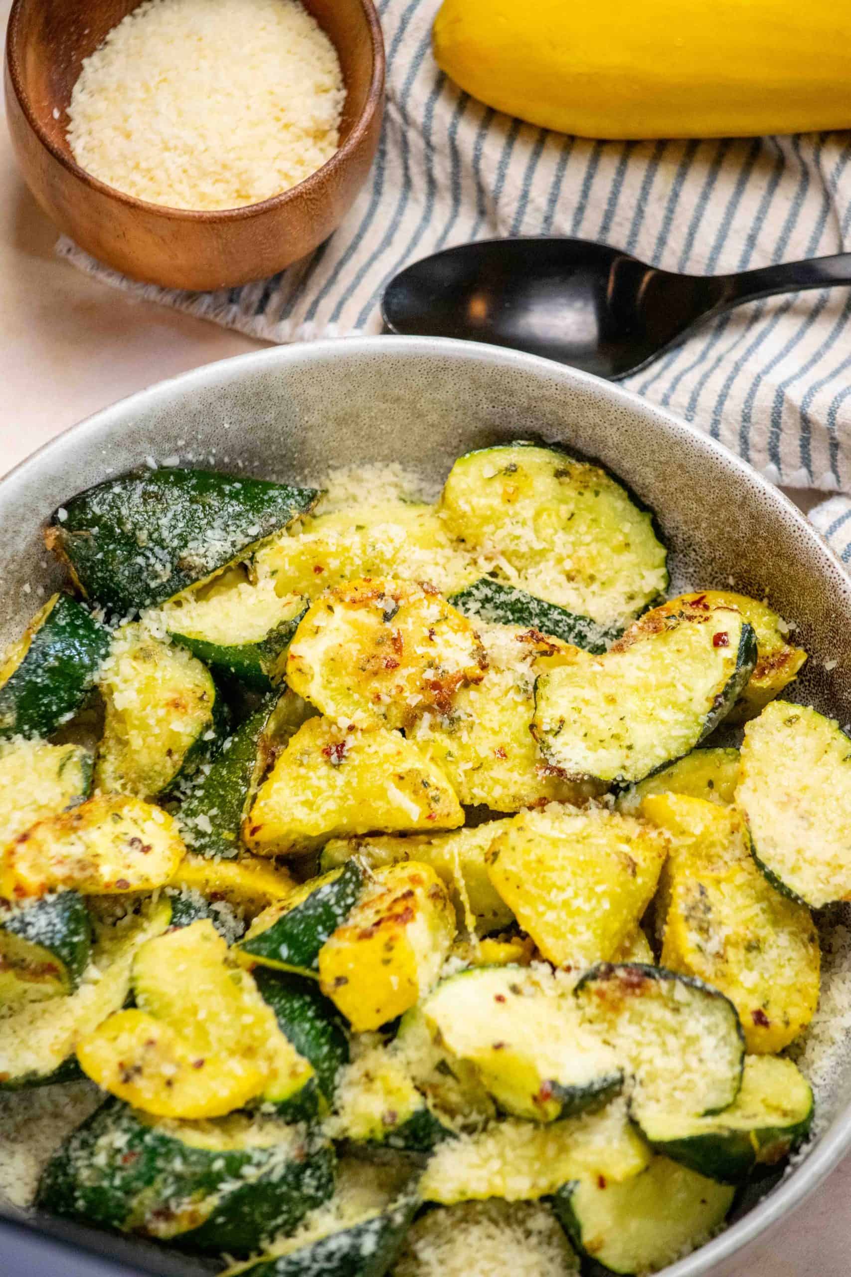 Air fryer squash and zucchini