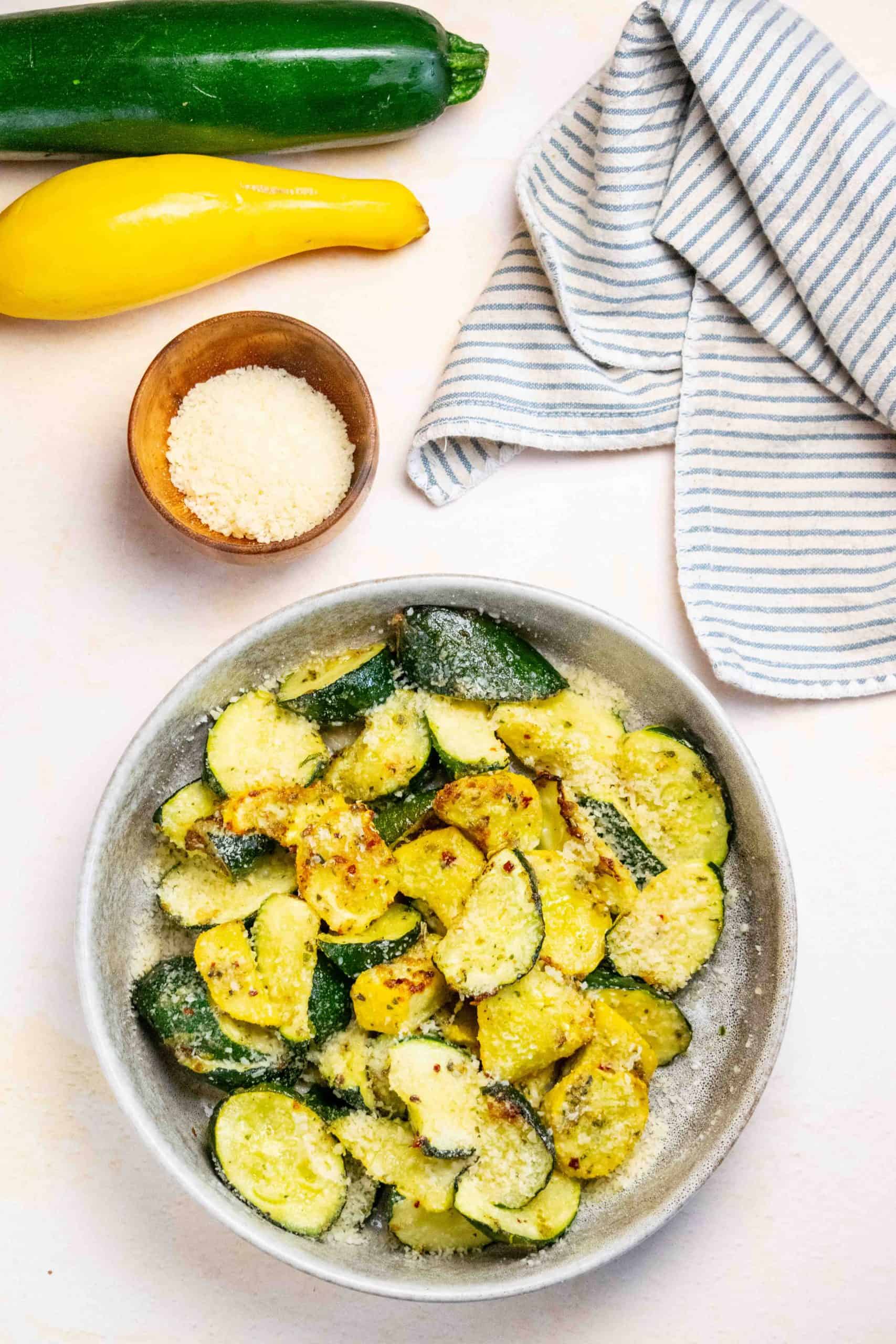 Air fryer squash and zucchini