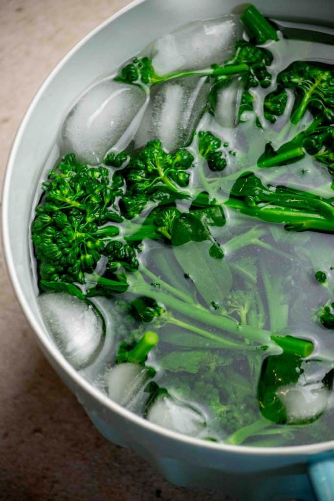 remove to an ice bath