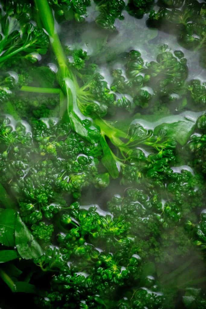 blanch broccolini in boiling water for 2 minutes