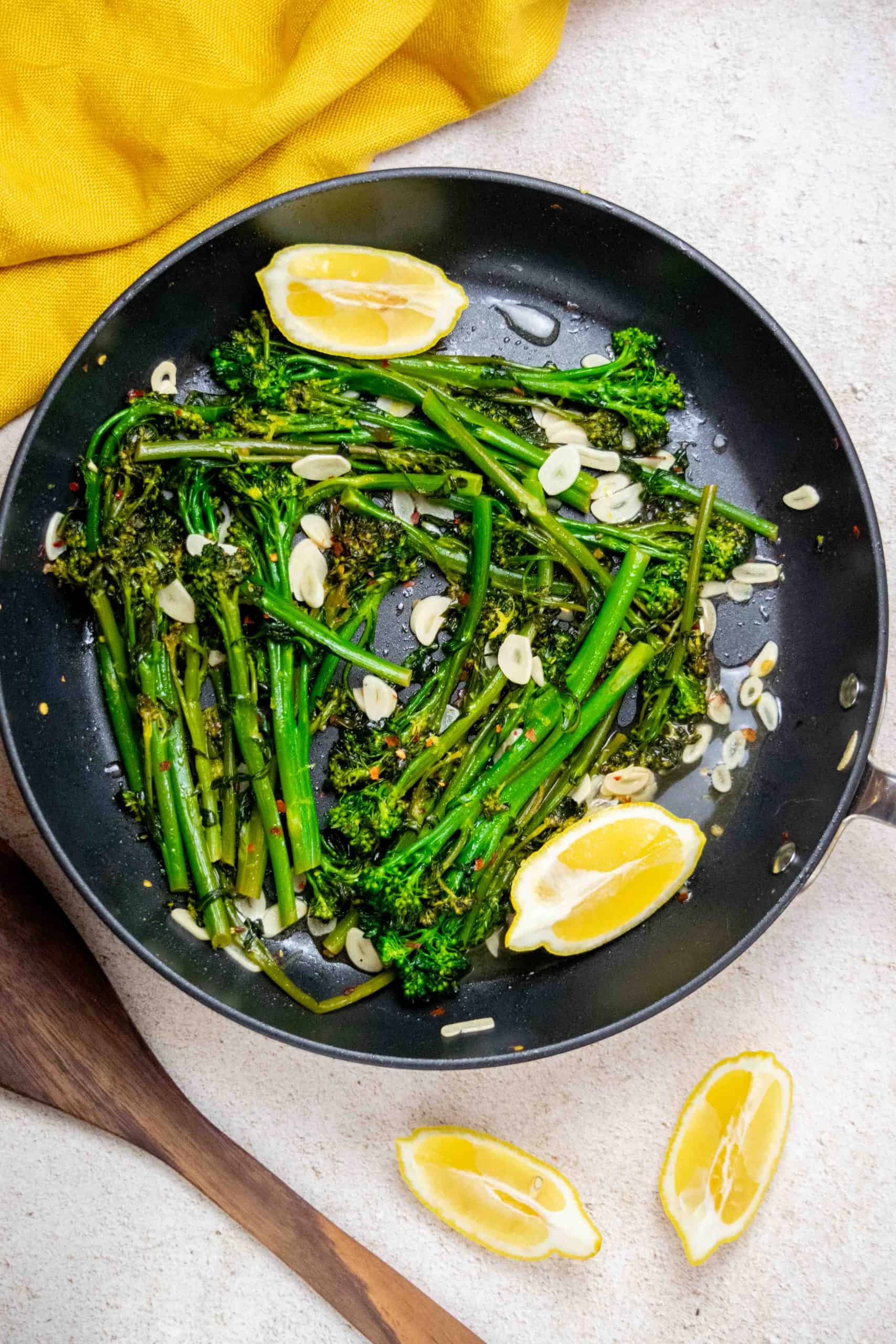 sauteed broccolini and garlic