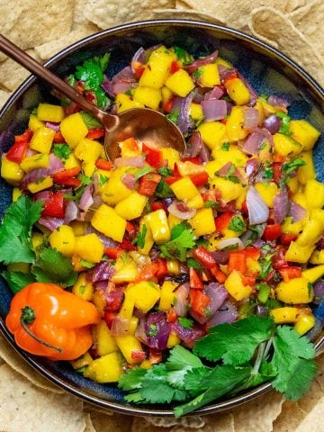 Easy Homemade Fresh and Spicy Mango Habanero Salsa