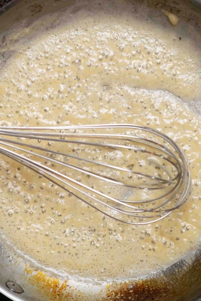melt remaining butter and whisk in flour