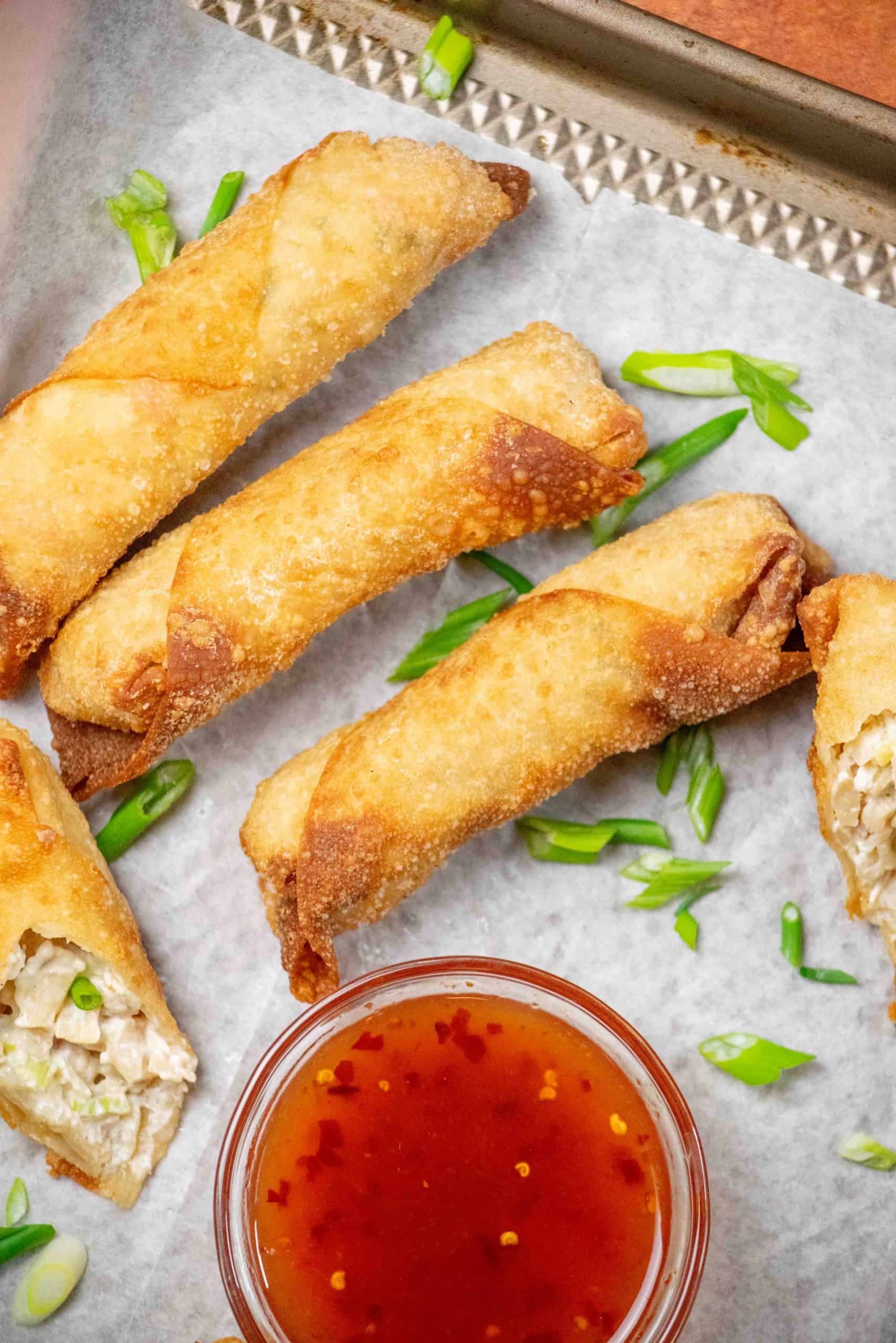 Crab rangoon egg rolls