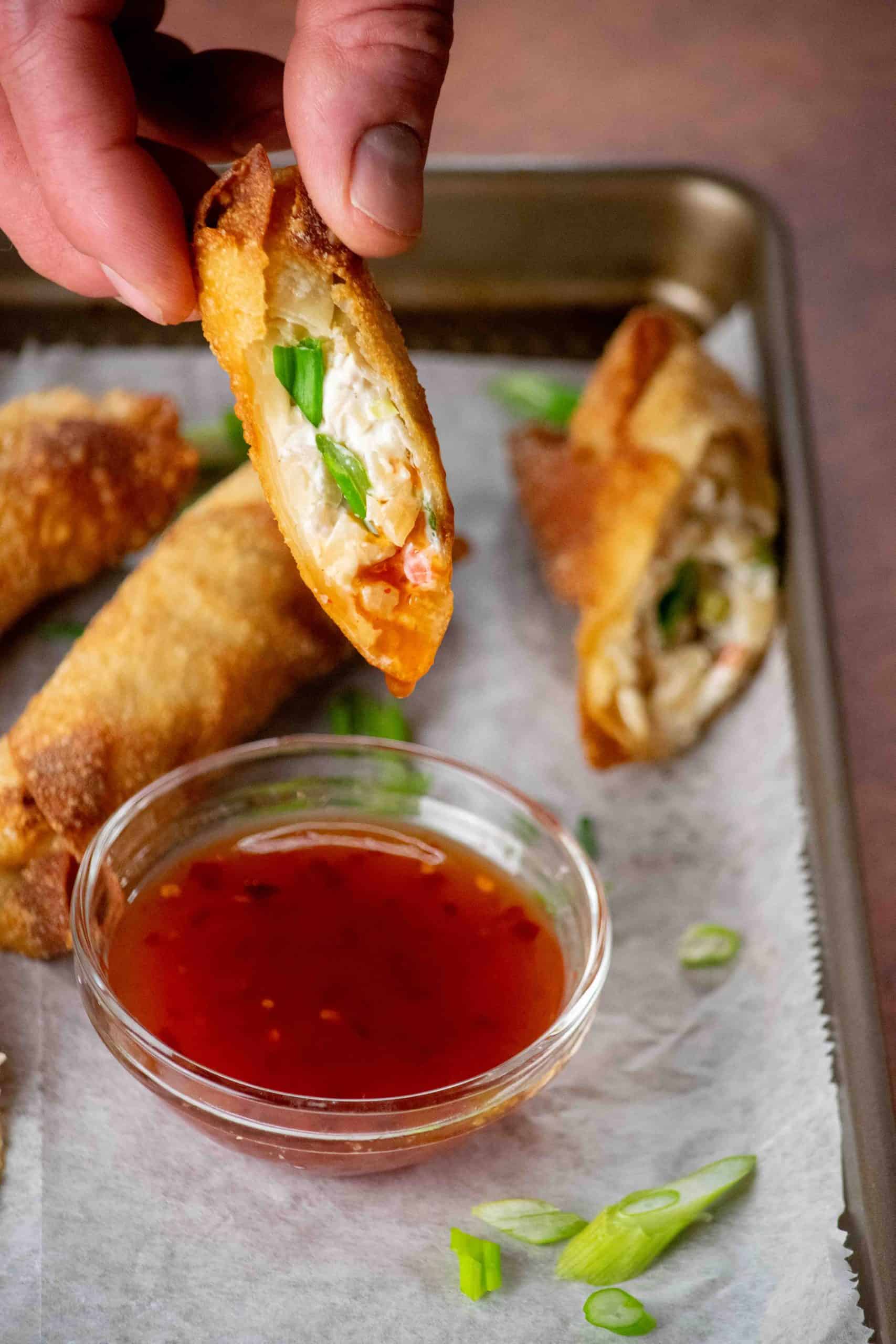 Homemade Crab Rangoon Egg Rolls (easy and delicious)
