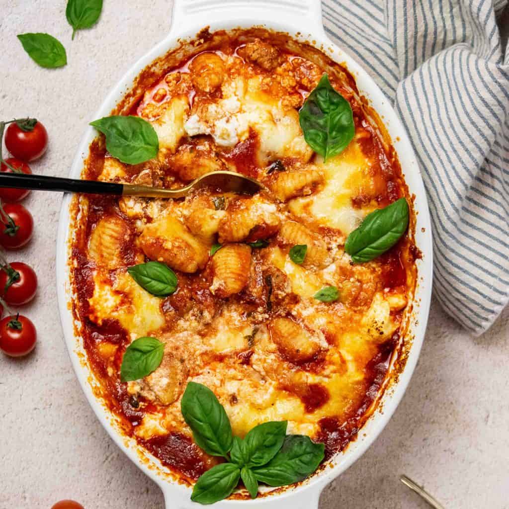 Three Cheese Baked Gnocchi Al Forno with Sausage : Jawns I Cooked