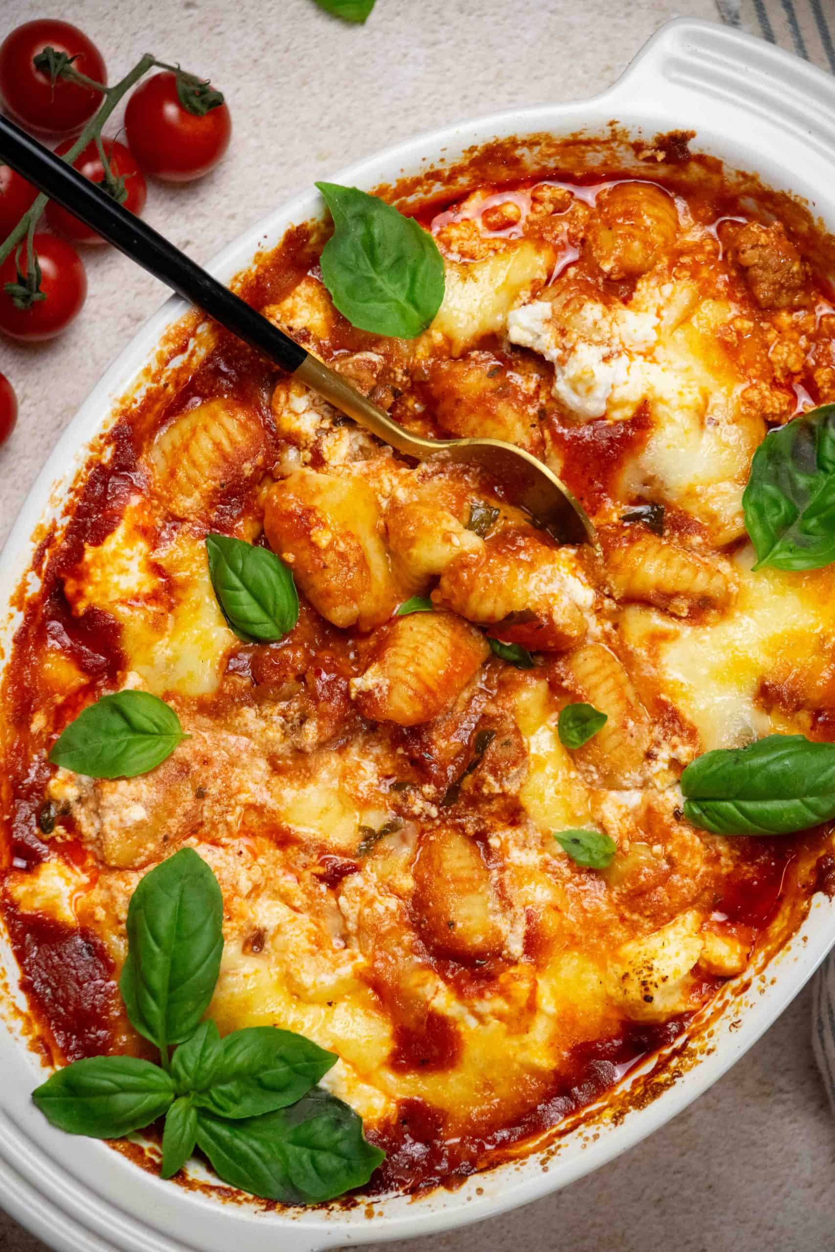 serving Gnocchi Al Forno