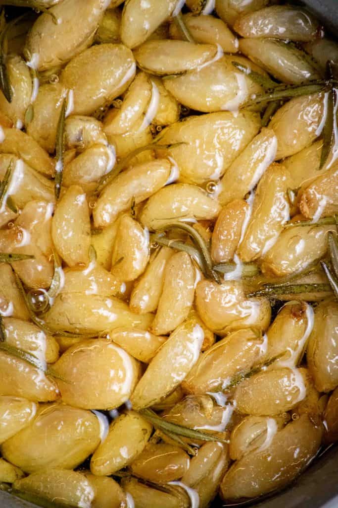 once soft and golden, remove from heat.