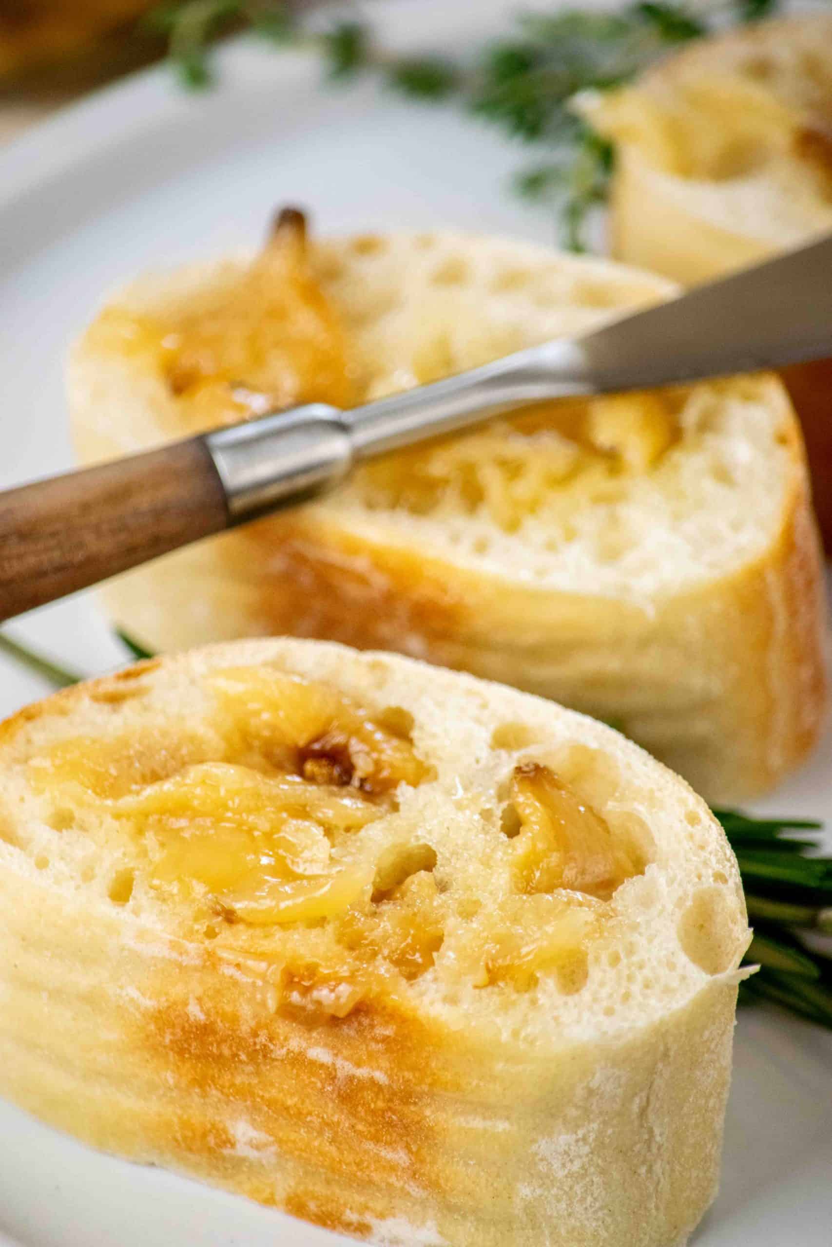 garlic confit on toast