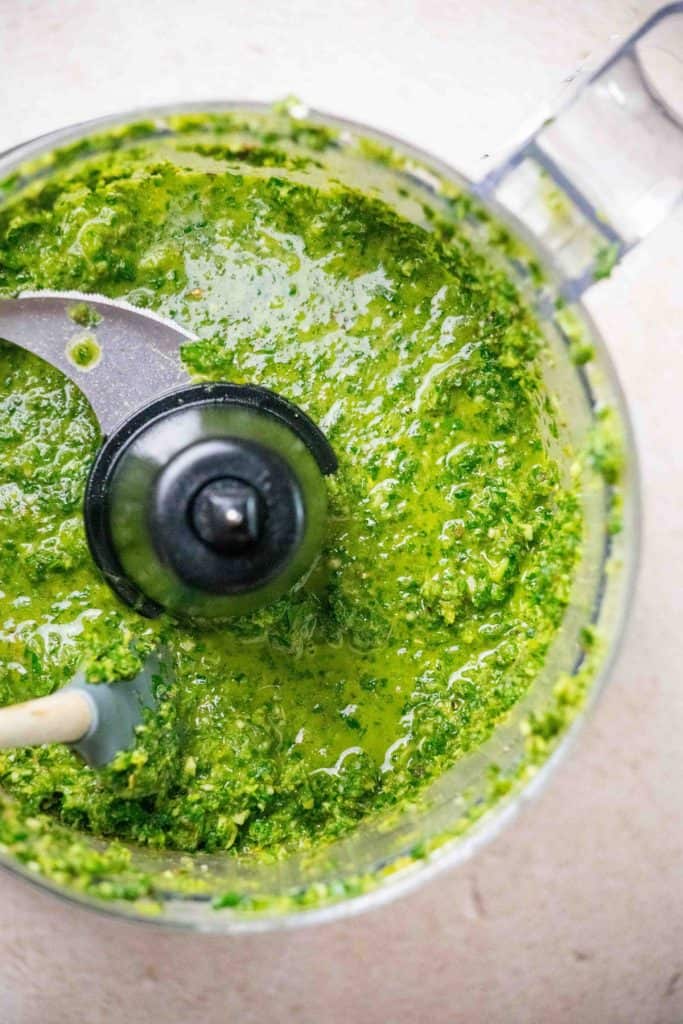 Once blended, remove sauce to a serving bowl