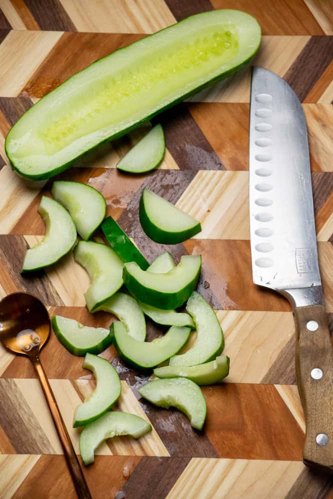 slice into ¼" half moons