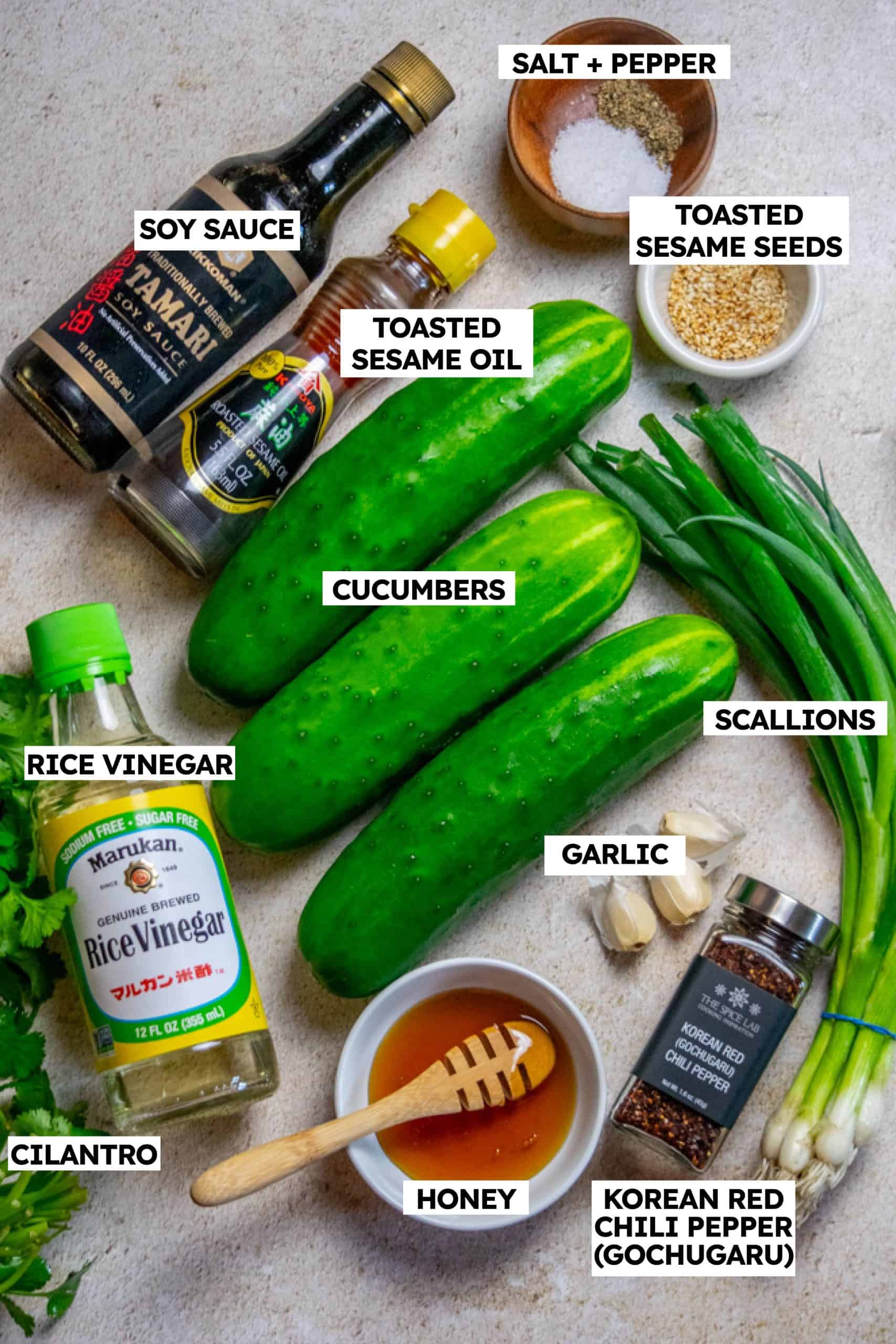 Korean Cucumber Salad Recipe ingredients