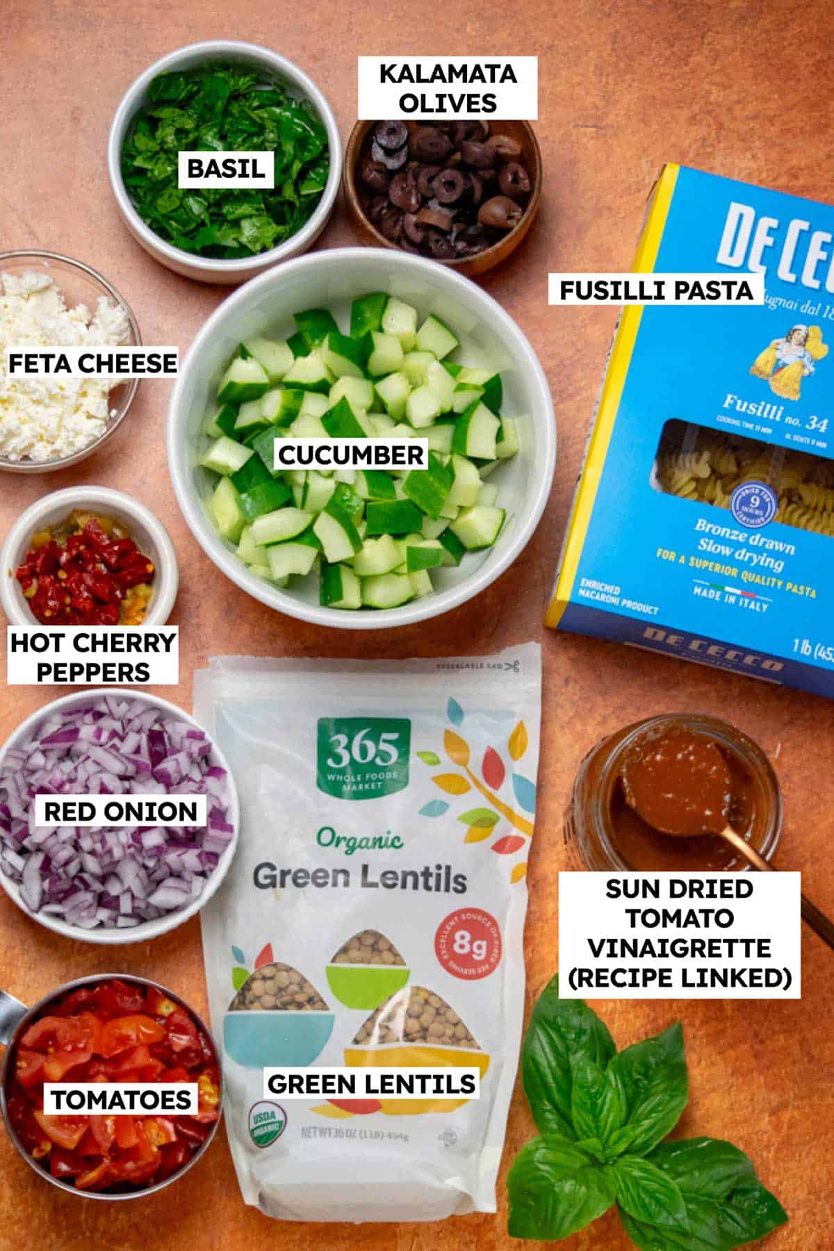 Lentil Pasta Salad Recipe Ingredients