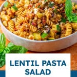Lentil pasta salad