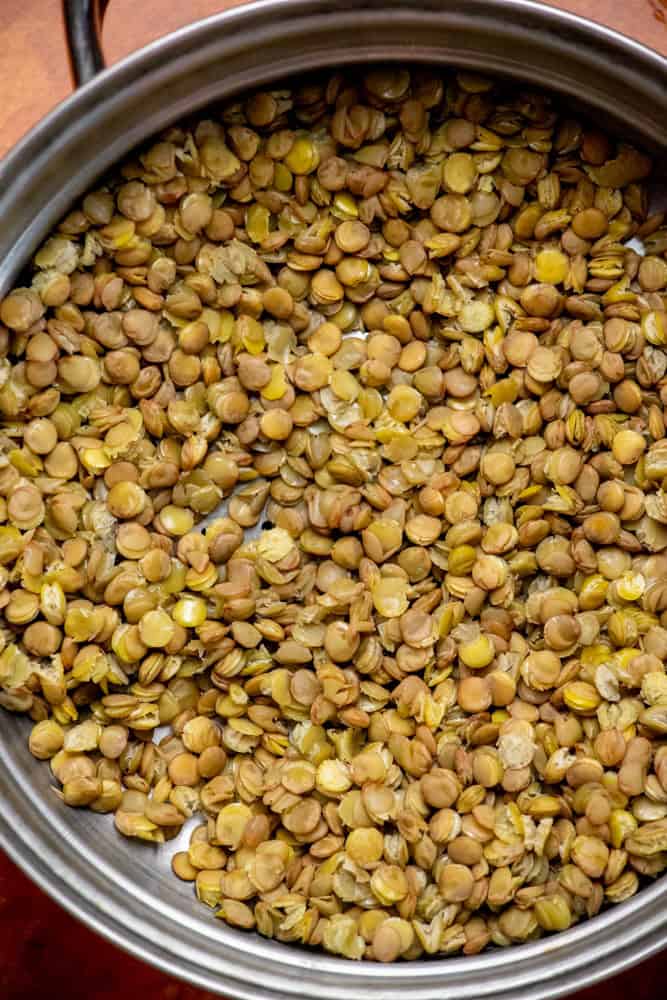 Soak you lentils overnight, steam them, and set aside to cool