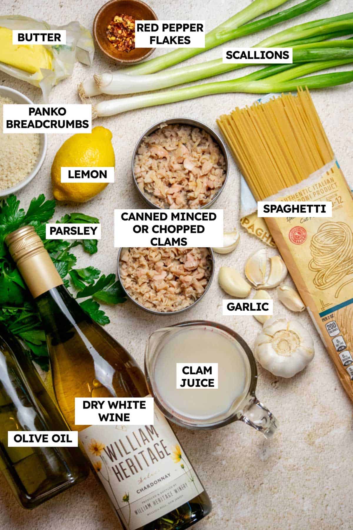 Spaghetti with Clams Recipe Ingredients