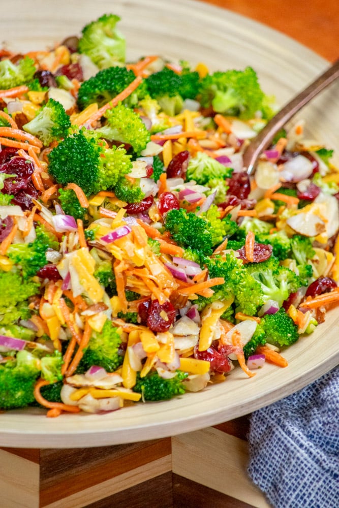 Broccoli Salad with Cranberries and Cheddar