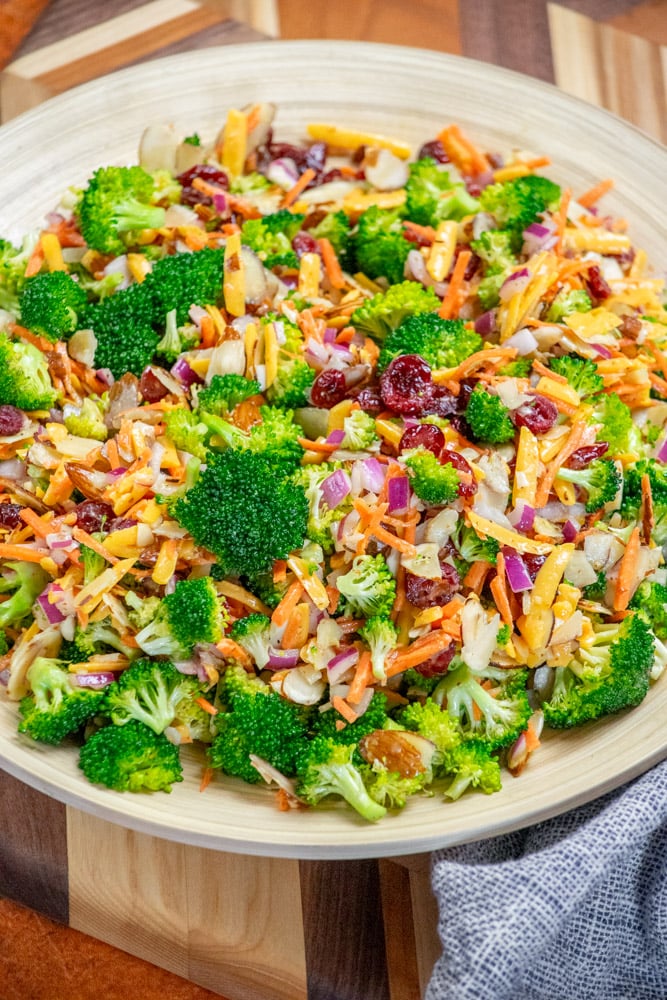 Broccoli Salad with Cranberries and Cheddar
