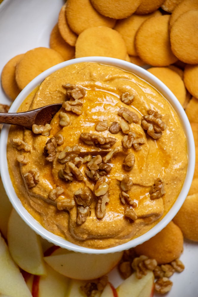 Pumpkin Pie Dip (High Protein) with cottage cheese