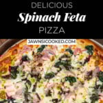 Spinach and feta pizza