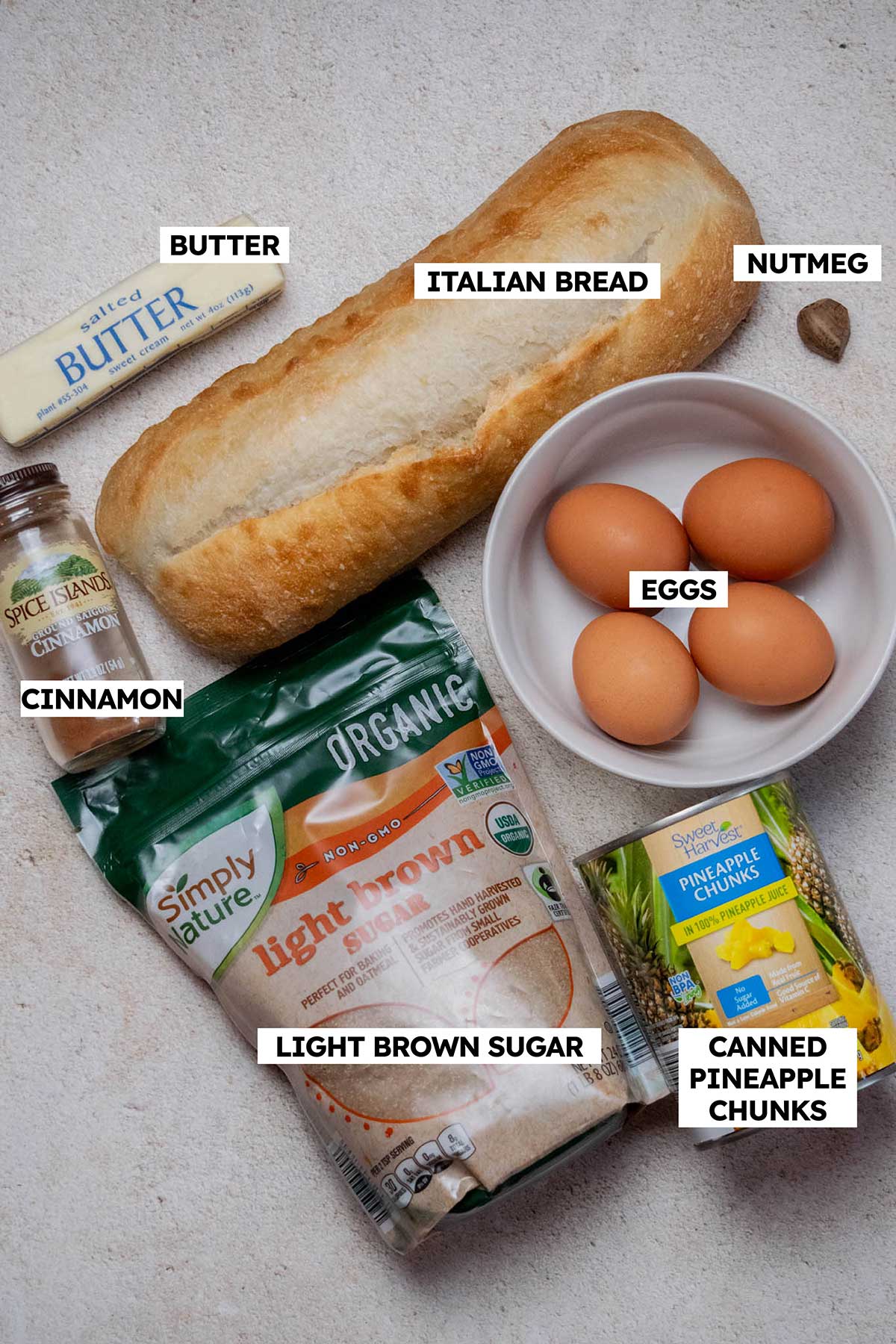Caramelized Pineapple Stuffing Ingredients