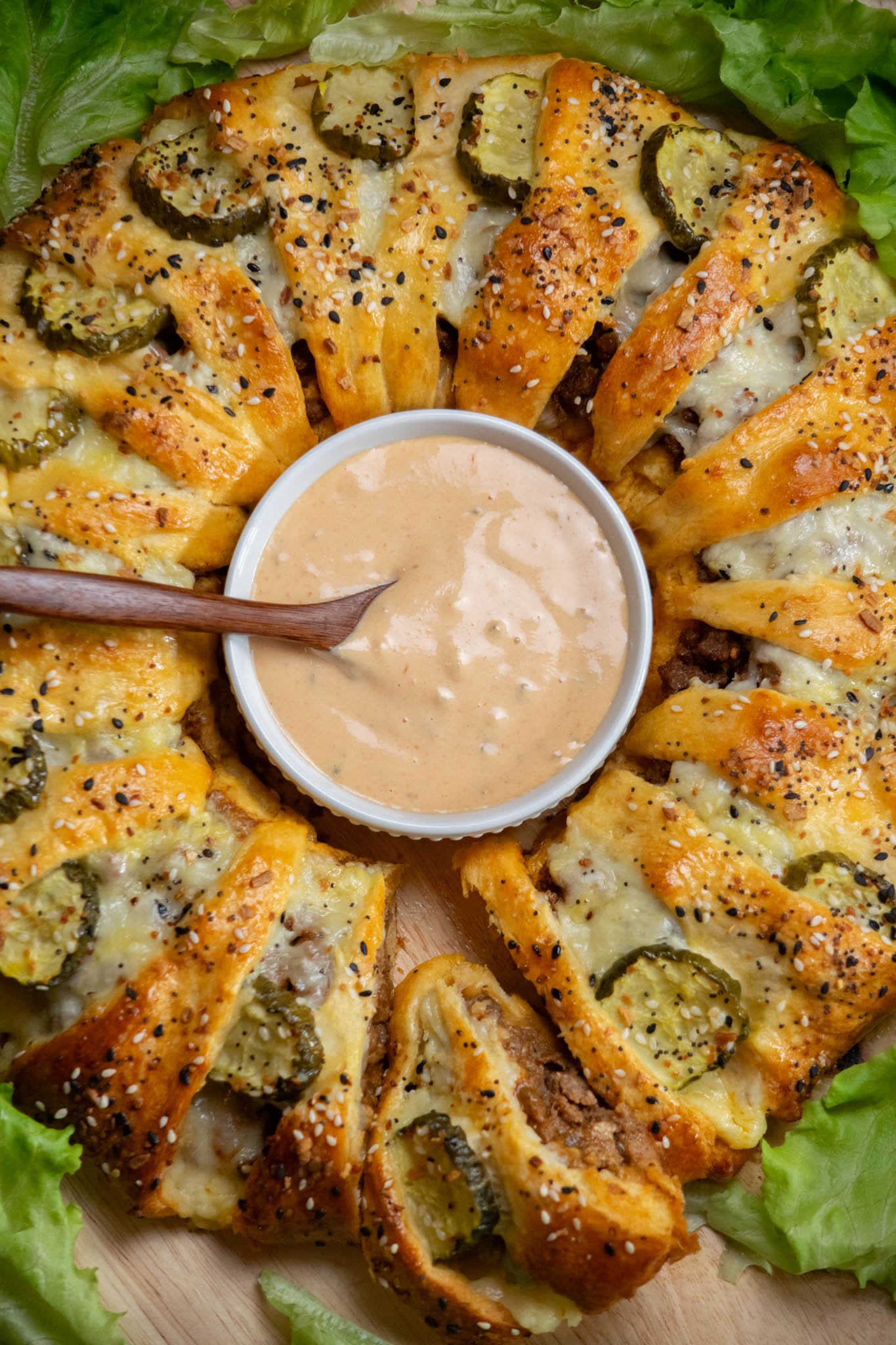 Cheeseburger Crescent Ring