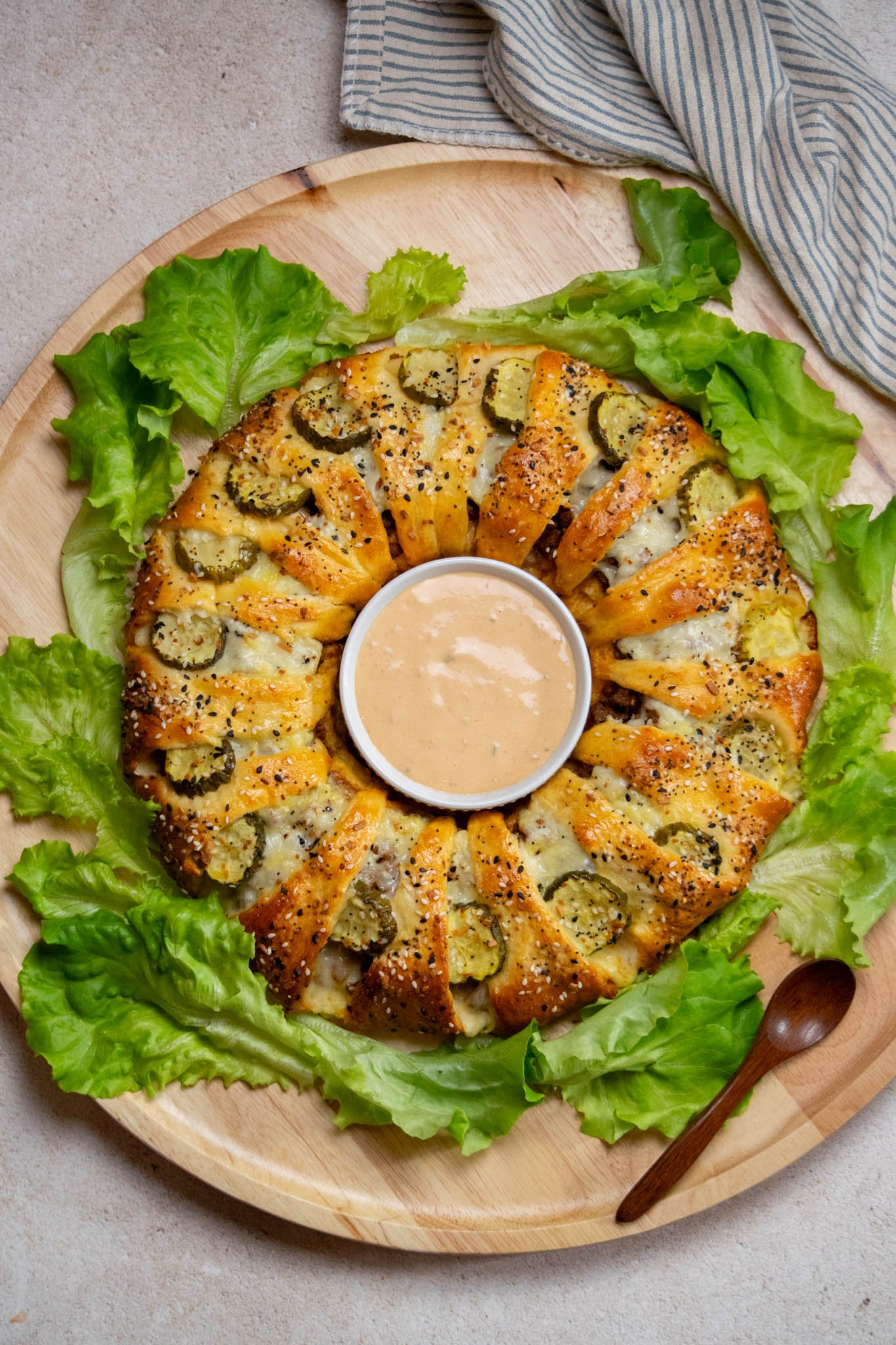 Cheeseburger Crescent Ring